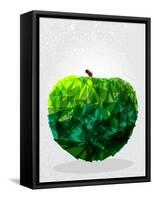 Green Apple - Geometric Shape-cienpies-Framed Stretched Canvas