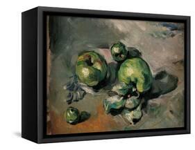 Green Apples-Paul Cézanne-Framed Stretched Canvas