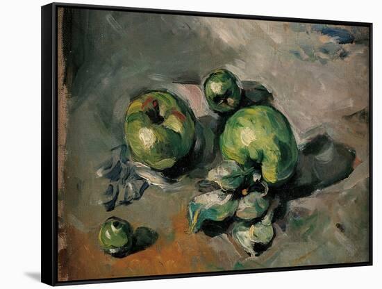 Green Apples-Paul Cézanne-Framed Stretched Canvas