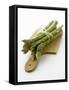 Green Asparagus on Chopping Board-Klaus Arras-Framed Stretched Canvas