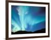 Green Aurora Borealis Around Mt. Snowden, Brooks Range, Alaska, USA-Hugh Rose-Framed Photographic Print