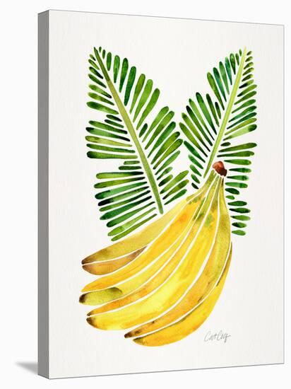 Green Bananas-Cat Coquillette-Stretched Canvas
