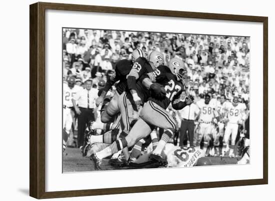 Green Bay Packer Elijah Pitts at Super Bowl I, Los Angeles, California, January 15, 1967-Art Rickerby-Framed Photographic Print