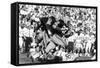 Green Bay Packer Elijah Pitts at Super Bowl I, Los Angeles, California, January 15, 1967-Art Rickerby-Framed Stretched Canvas
