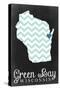 Green Bay, Wisconsin - Chalkboard-Lantern Press-Stretched Canvas