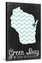 Green Bay, Wisconsin - Chalkboard-Lantern Press-Stretched Canvas