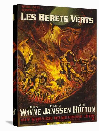 Green Berets, French Movie Poster, 1968-null-Stretched Canvas