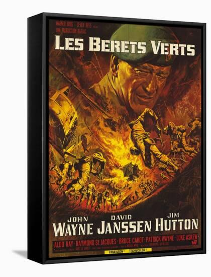 Green Berets, French Movie Poster, 1968-null-Framed Stretched Canvas