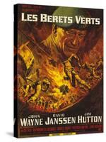 Green Berets, French Movie Poster, 1968-null-Stretched Canvas