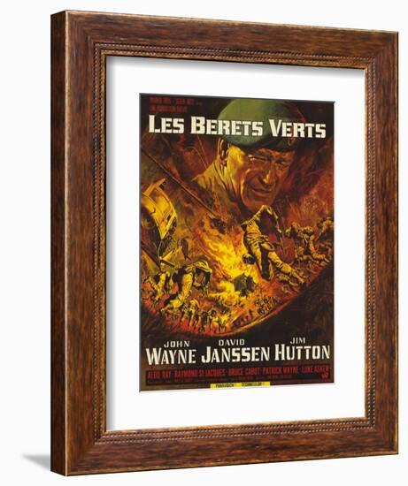 Green Berets, French Movie Poster, 1968-null-Framed Art Print