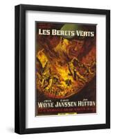 Green Berets, French Movie Poster, 1968-null-Framed Art Print