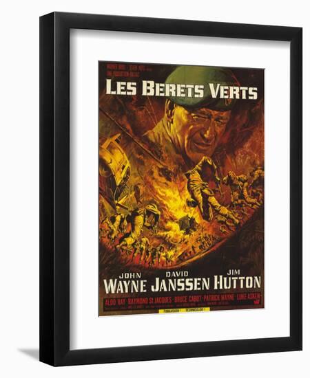 Green Berets, French Movie Poster, 1968-null-Framed Art Print