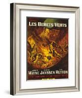 Green Berets, French Movie Poster, 1968-null-Framed Art Print