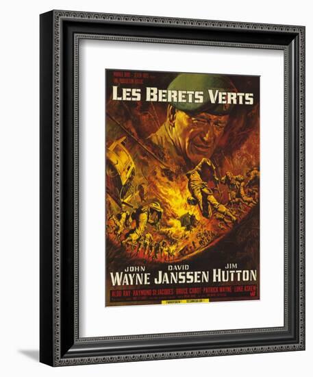 Green Berets, French Movie Poster, 1968-null-Framed Art Print