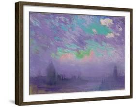 Green, Blue and Purple (View of London)-Joseph Pennell-Framed Giclee Print