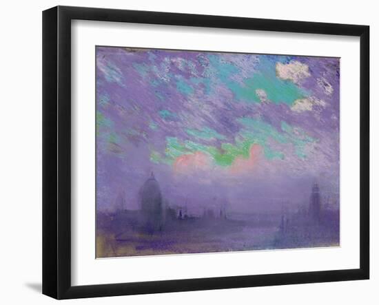 Green, Blue and Purple (View of London)-Joseph Pennell-Framed Giclee Print