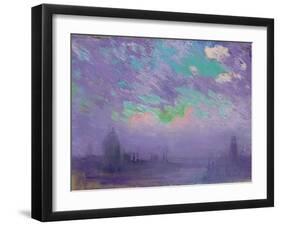 Green, Blue and Purple (View of London)-Joseph Pennell-Framed Giclee Print