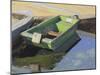 Green Boat, Langorse Lake, October-Tom Hughes-Mounted Giclee Print