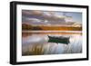 Green Boat on Salt Pond-Michael Blanchette Photography-Framed Photographic Print