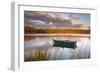 Green Boat on Salt Pond-Michael Blanchette Photography-Framed Photographic Print