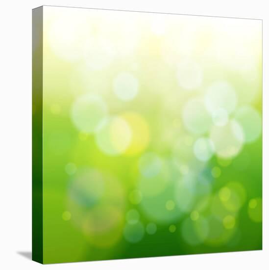 Green Bokeh Abstract Light--Vladimir--Stretched Canvas