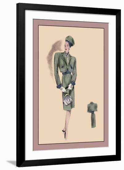 Green Bolero Suit-null-Framed Art Print