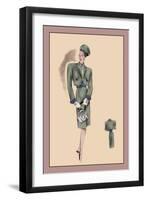 Green Bolero Suit-null-Framed Art Print