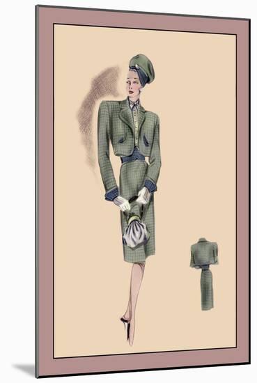 Green Bolero Suit-null-Mounted Art Print