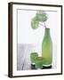 Green Bottle with Flowers and Green Glasses-Alena Hrbkova-Framed Photographic Print