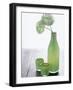 Green Bottle with Flowers and Green Glasses-Alena Hrbkova-Framed Photographic Print