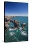 Green Bridge of Wales, Pembrokeshire Coast, Wales, United Kingdom-Billy Stock-Stretched Canvas