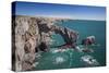 Green Bridge of Wales, Pembrokeshire Coast, Wales, United Kingdom-Billy Stock-Stretched Canvas