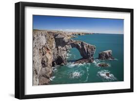 Green Bridge of Wales, Pembrokeshire Coast, Wales, United Kingdom-Billy Stock-Framed Photographic Print