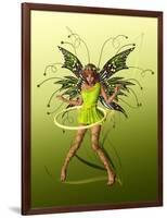 Green Butterfly Fae-Atelier Sommerland-Framed Art Print