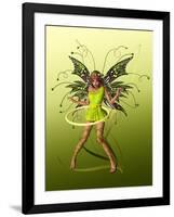 Green Butterfly Fae-Atelier Sommerland-Framed Art Print