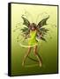 Green Butterfly Fae-Atelier Sommerland-Framed Stretched Canvas