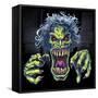 Green Cartoon Zombie-FlyLand Designs-Framed Stretched Canvas