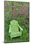 Green chair and azalea in bloom, Chanticleer Garden, Wayne, Pennsylvania.-Darrell Gulin-Mounted Photographic Print