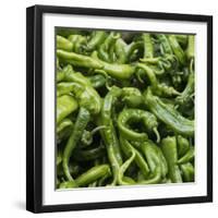 Green Chili Peppers Collage-null-Framed Photographic Print