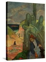 Green Christ, 1889, Inspired by the Calvaires, the Calvary-Sculptures of Brittany-Paul Gauguin-Stretched Canvas