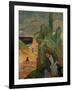 Green Christ, 1889, Inspired by the Calvaires, the Calvary-Sculptures of Brittany-Paul Gauguin-Framed Giclee Print