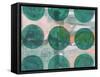 Green Circles-null-Framed Stretched Canvas
