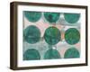 Green Circles-null-Framed Art Print