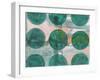 Green Circles-null-Framed Art Print