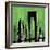 Green Cityscape-Paul Brent-Framed Art Print