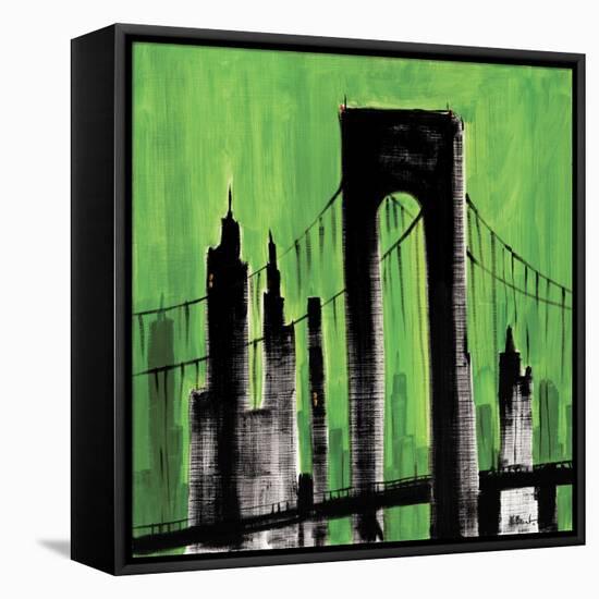Green Cityscape-Paul Brent-Framed Stretched Canvas