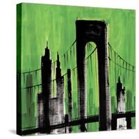 Green Cityscape-Paul Brent-Stretched Canvas