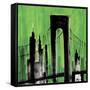 Green Cityscape-Paul Brent-Framed Stretched Canvas