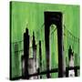 Green Cityscape-Paul Brent-Stretched Canvas