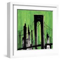 Green Cityscape-Paul Brent-Framed Art Print